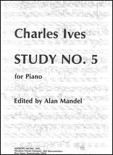 Study No. 5 piano sheet music cover